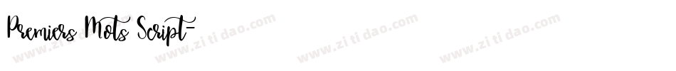 Premiers Mots Script字体转换